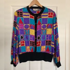 Vintage 80s Adrianna Papell Silk Sweater | Size 12